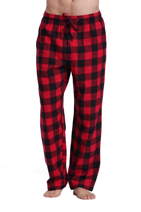 black and red flannel pajama pants